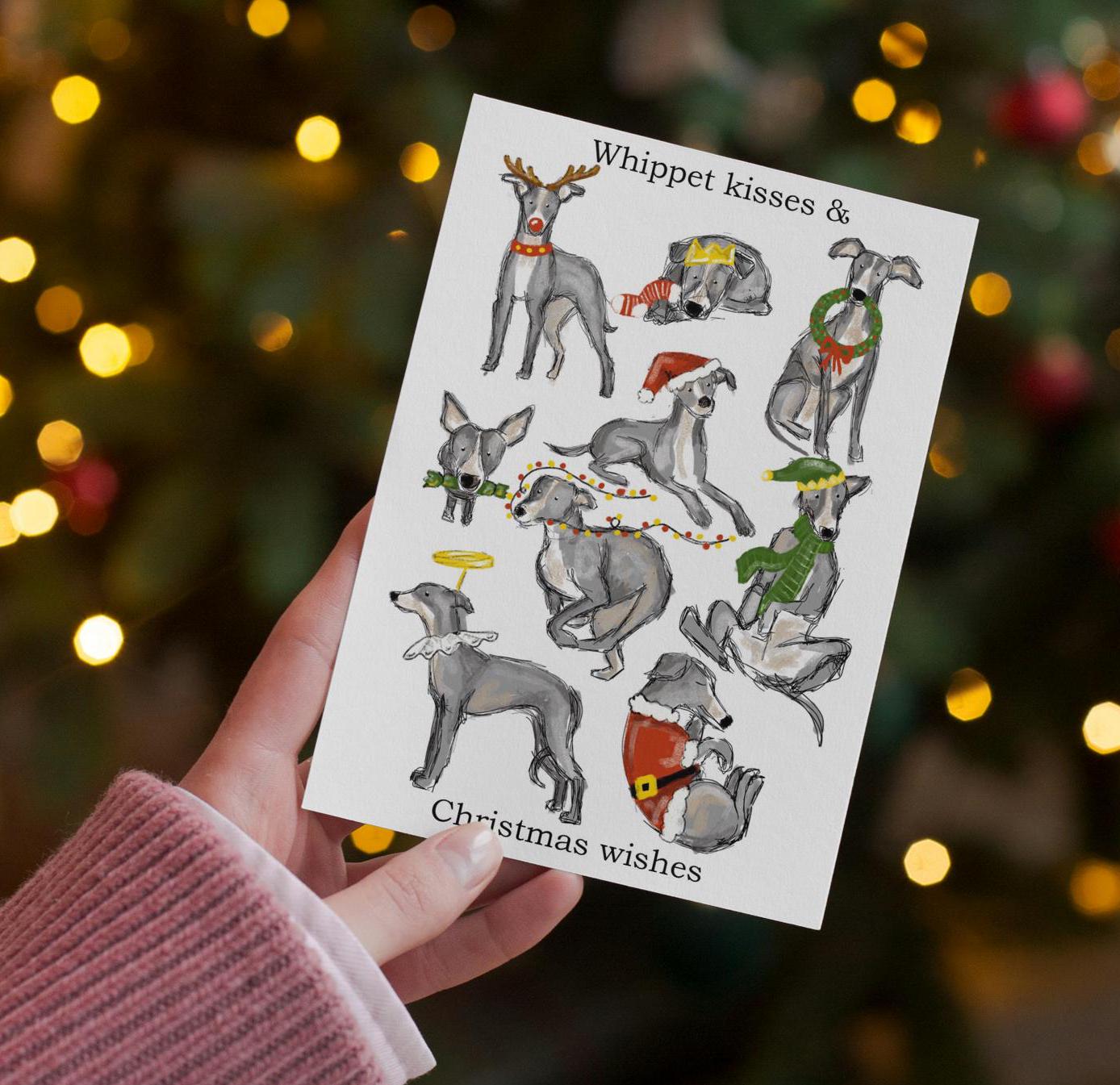 XL Bully Christmas Greeting card Card