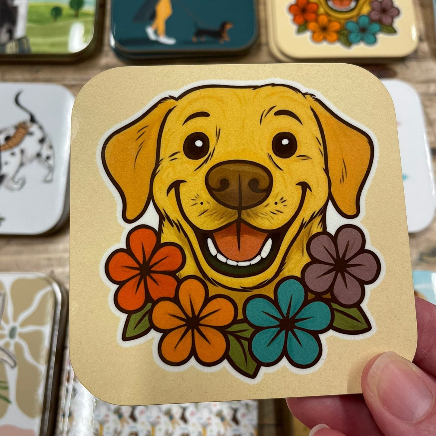 Coaster Collection – Gloss Finish with Velvet Touch Backing.