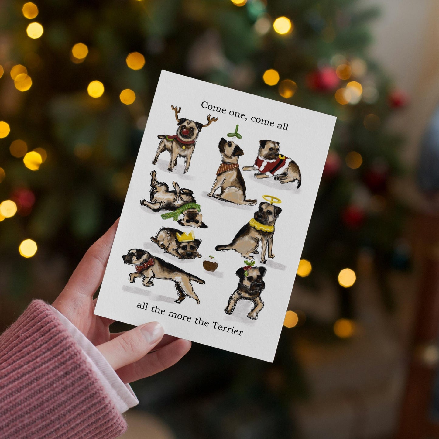 XL Bully Christmas Greeting card Card