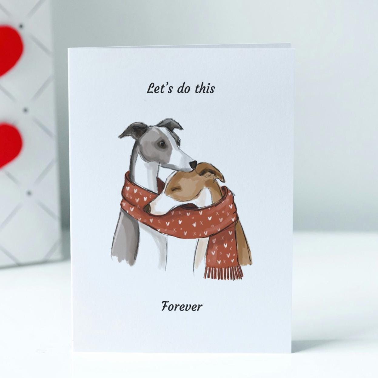 Cute, Romantic Valentine’s Day greeting Card, A6