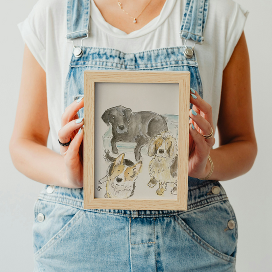 Dotts Doodle A5 sketchbook style Pet portrait