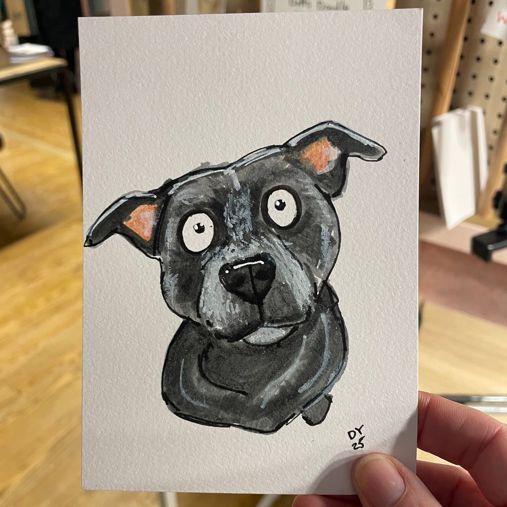 Quirky Pet Doodle - Marker Pen Caricature A6