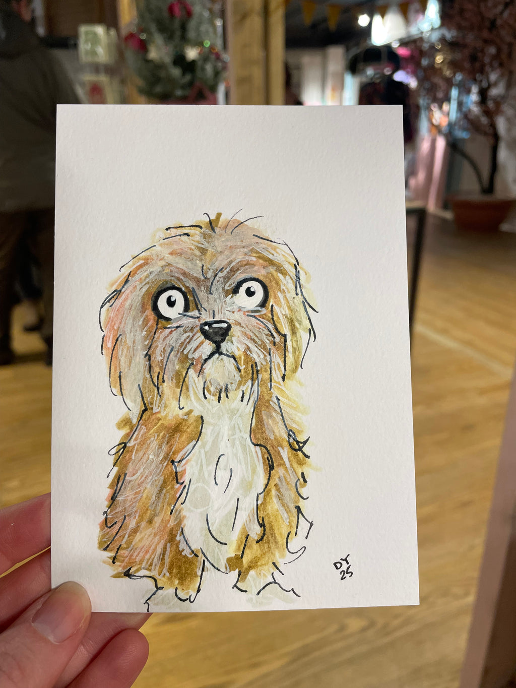 Quirky Pet Doodle - Marker Pen Caricature A6
