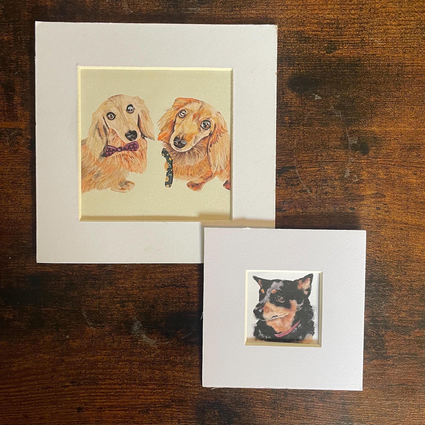 Miniature Pet portrait commission. Small, sweet and full of personality