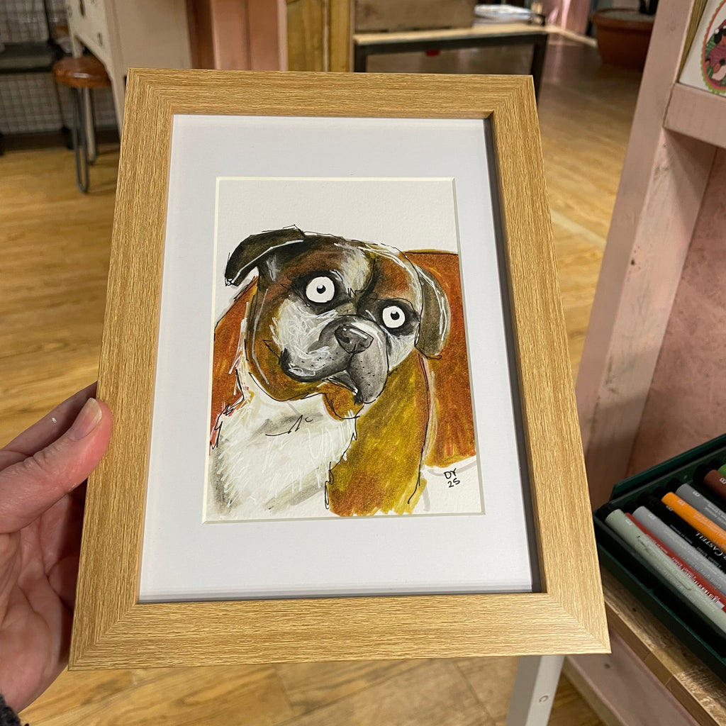 Quirky Pet Doodle - Marker Pen Caricature A6