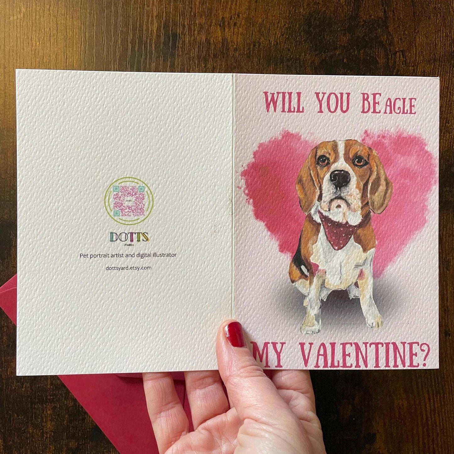 Will you Beagle my Valentine's day greeting card
