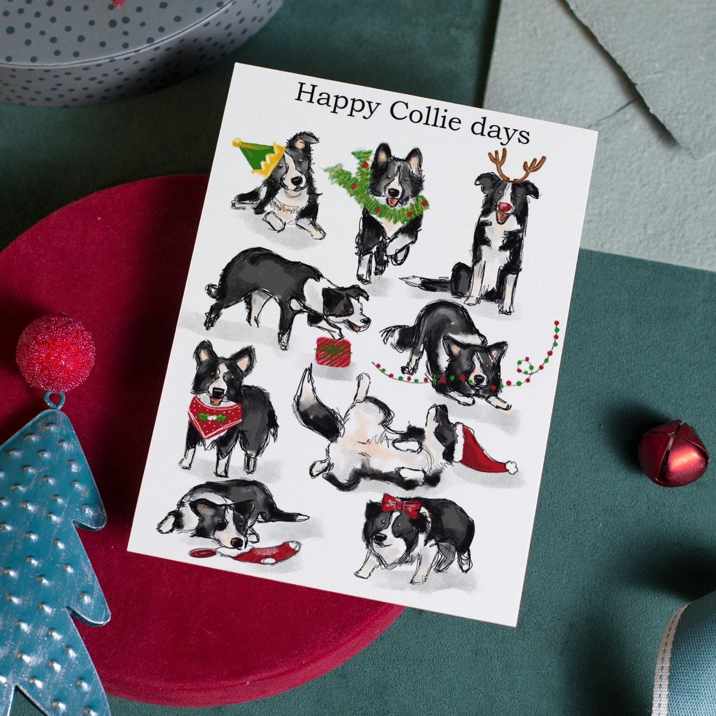 XL Bully Christmas Greeting card Card