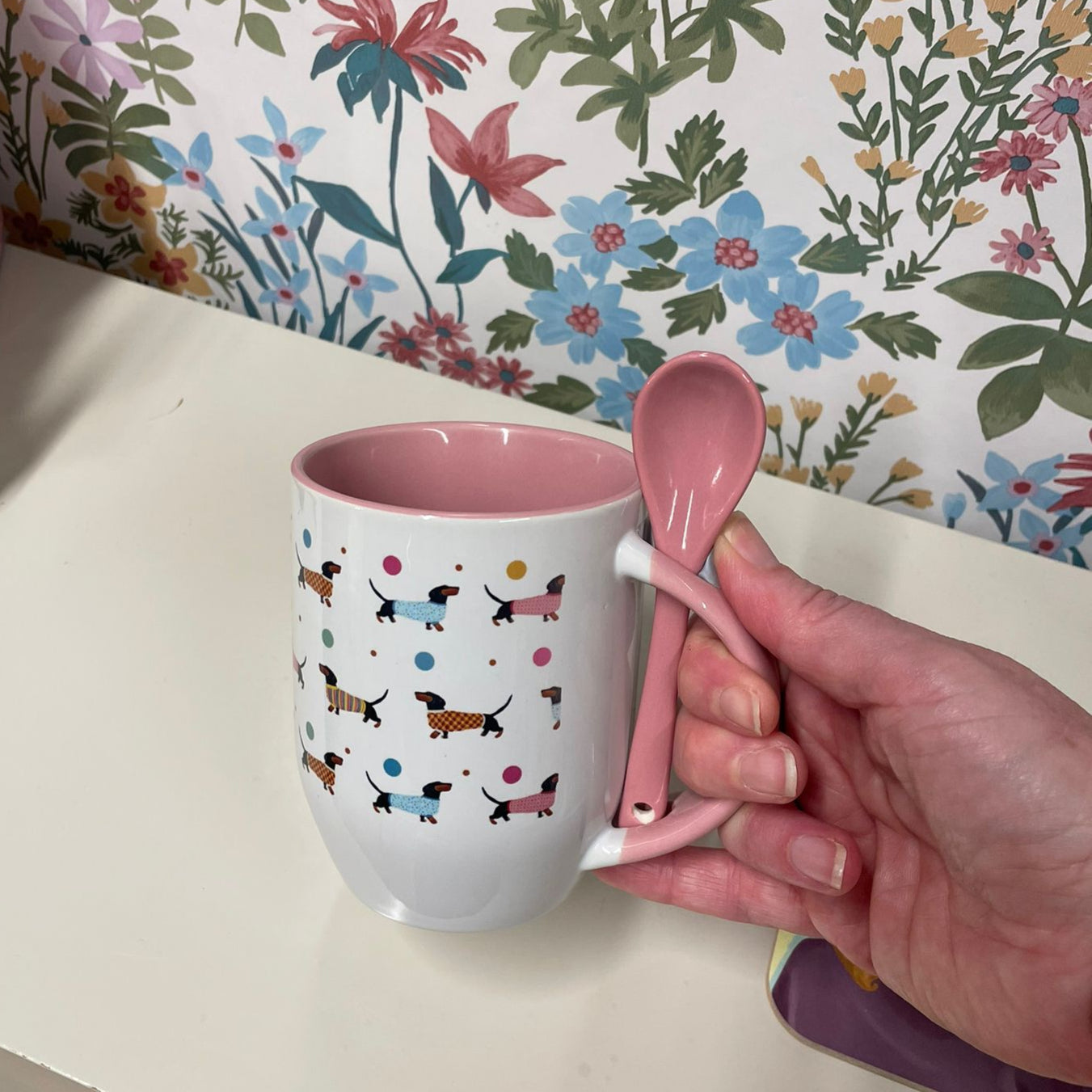Dot and Dash Mug with Spoon