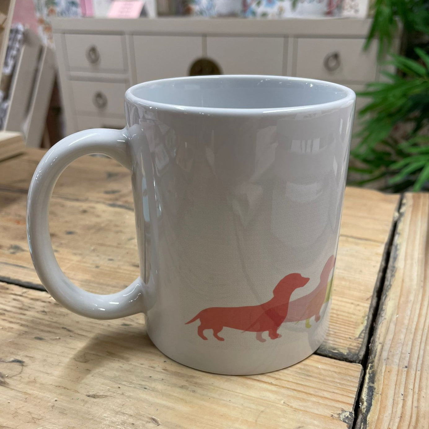 Colour Dash Mug – Rainbow Dachshund Design | Ceramic Mug for Dog Lovers