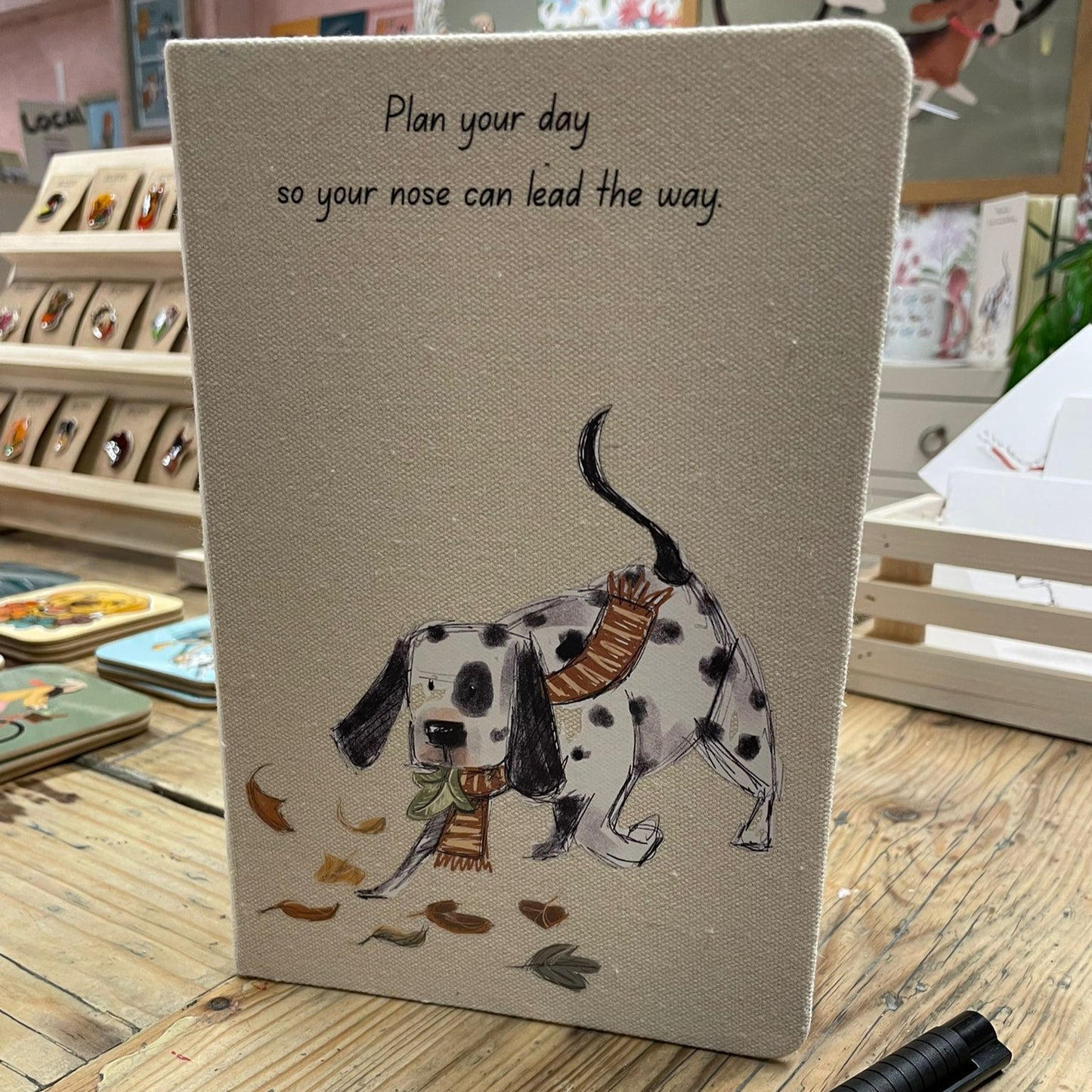 "So your nose can lead the way” – Dog-Themed Notebook, planner| Soft Cover, lined Pages