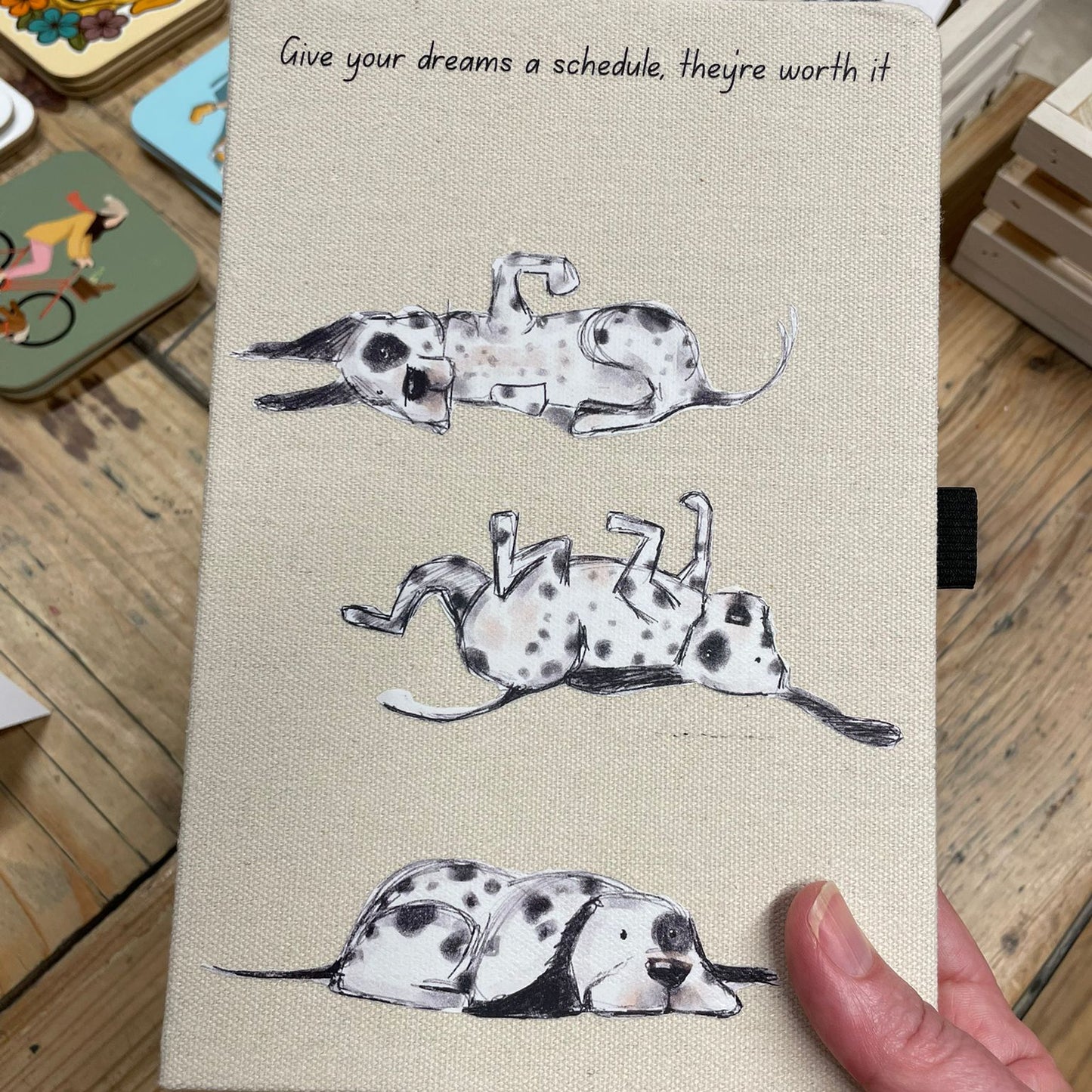 "Give Your Dreams a Schedule” – Dog-Themed Notebook | Soft Cover, lined Pages