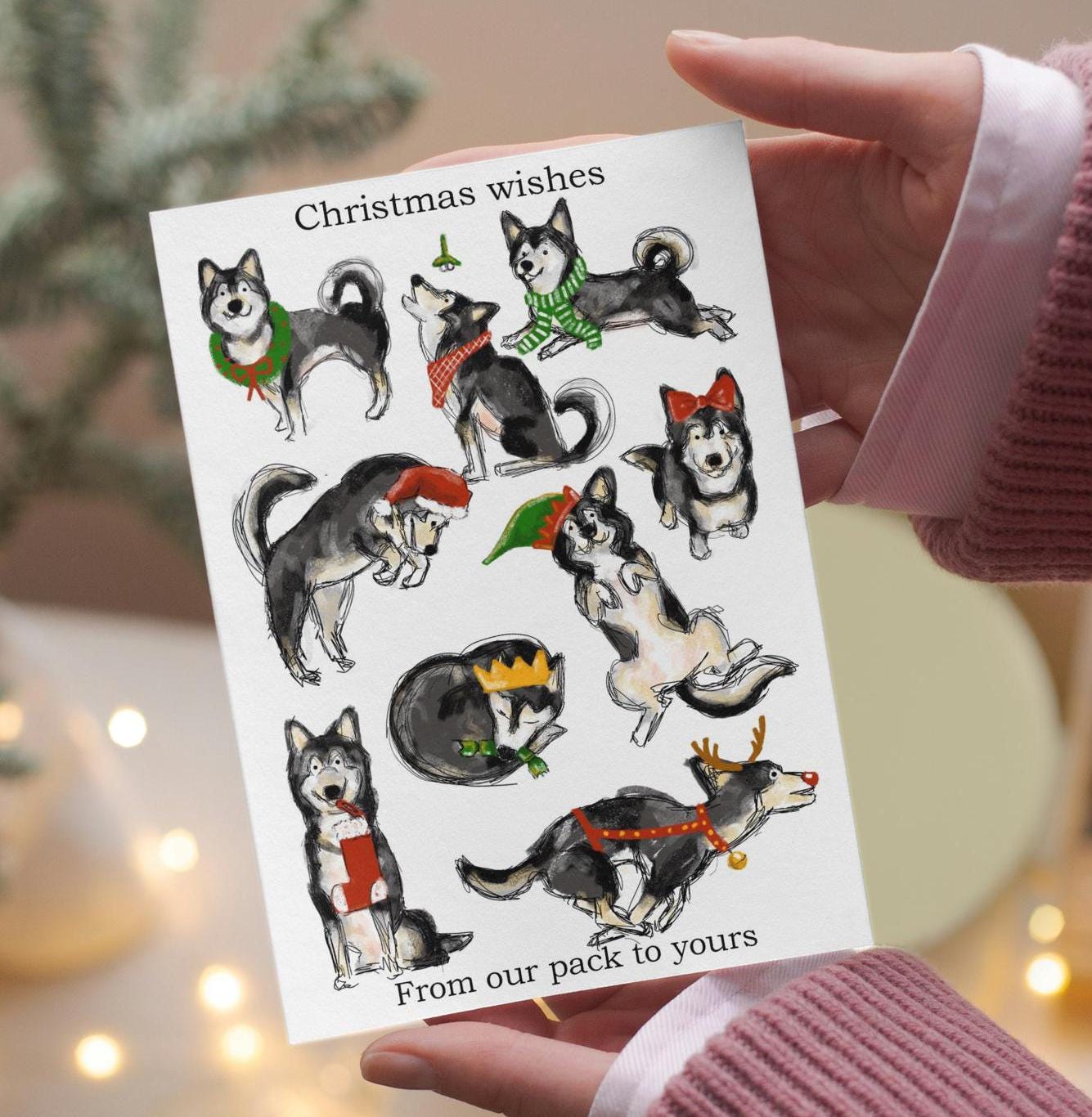 XL Bully Christmas Greeting card Card
