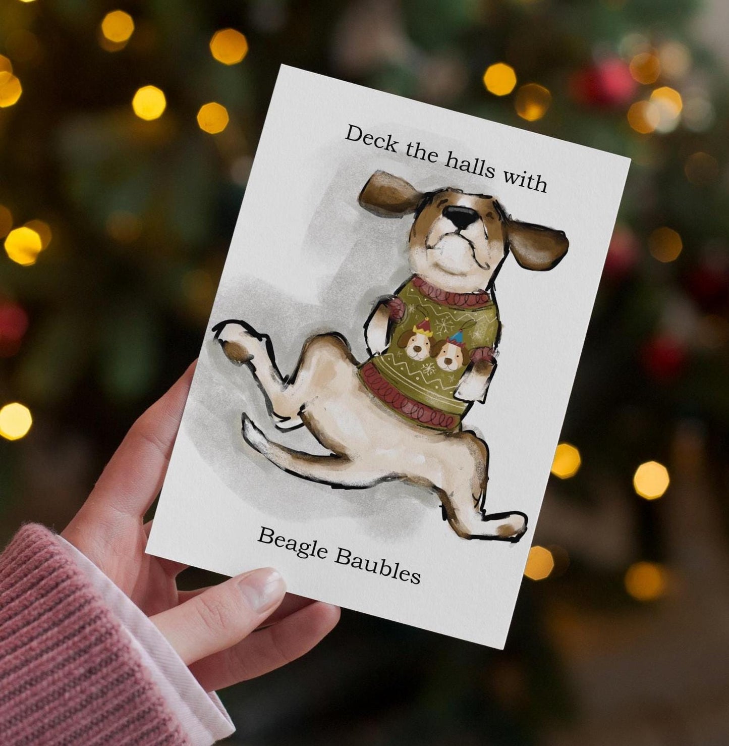 XL Bully Christmas Greeting card Card