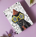 Black Labrador Birthday Card, Storm the star, A6