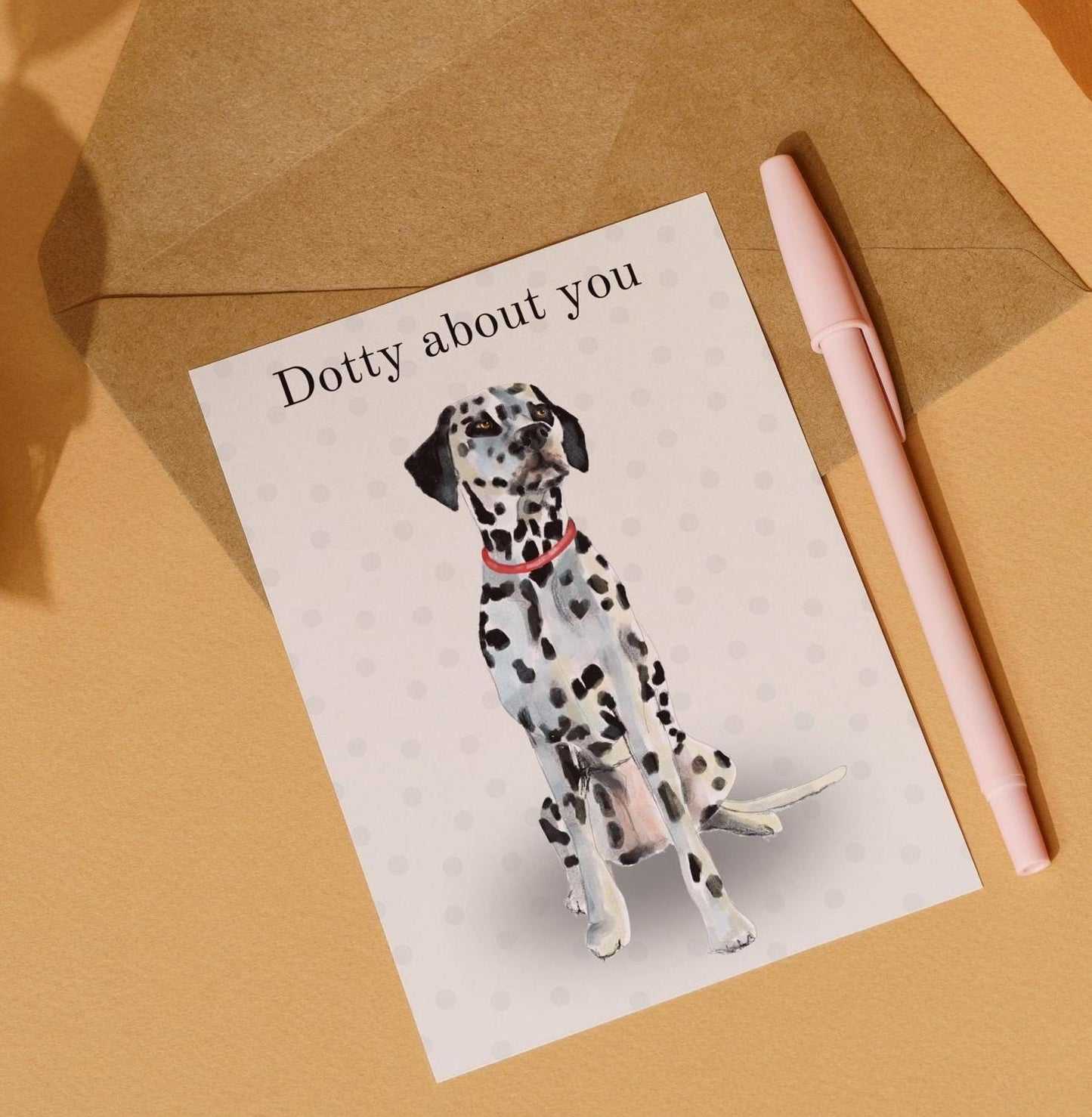 Dalmatian Valentine’s Day Card “Dotty About You", A6
