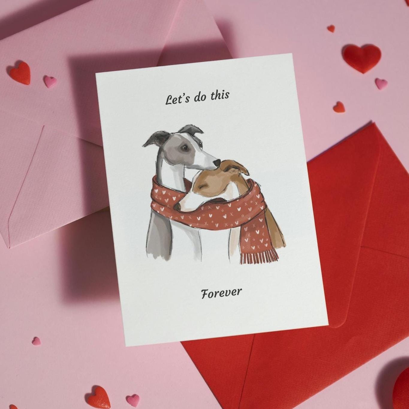 Cute, Romantic Valentine’s Day greeting Card, A6