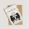 Wedding Day, Black Labrador congratulations, Wedding day, Engagement greeting card