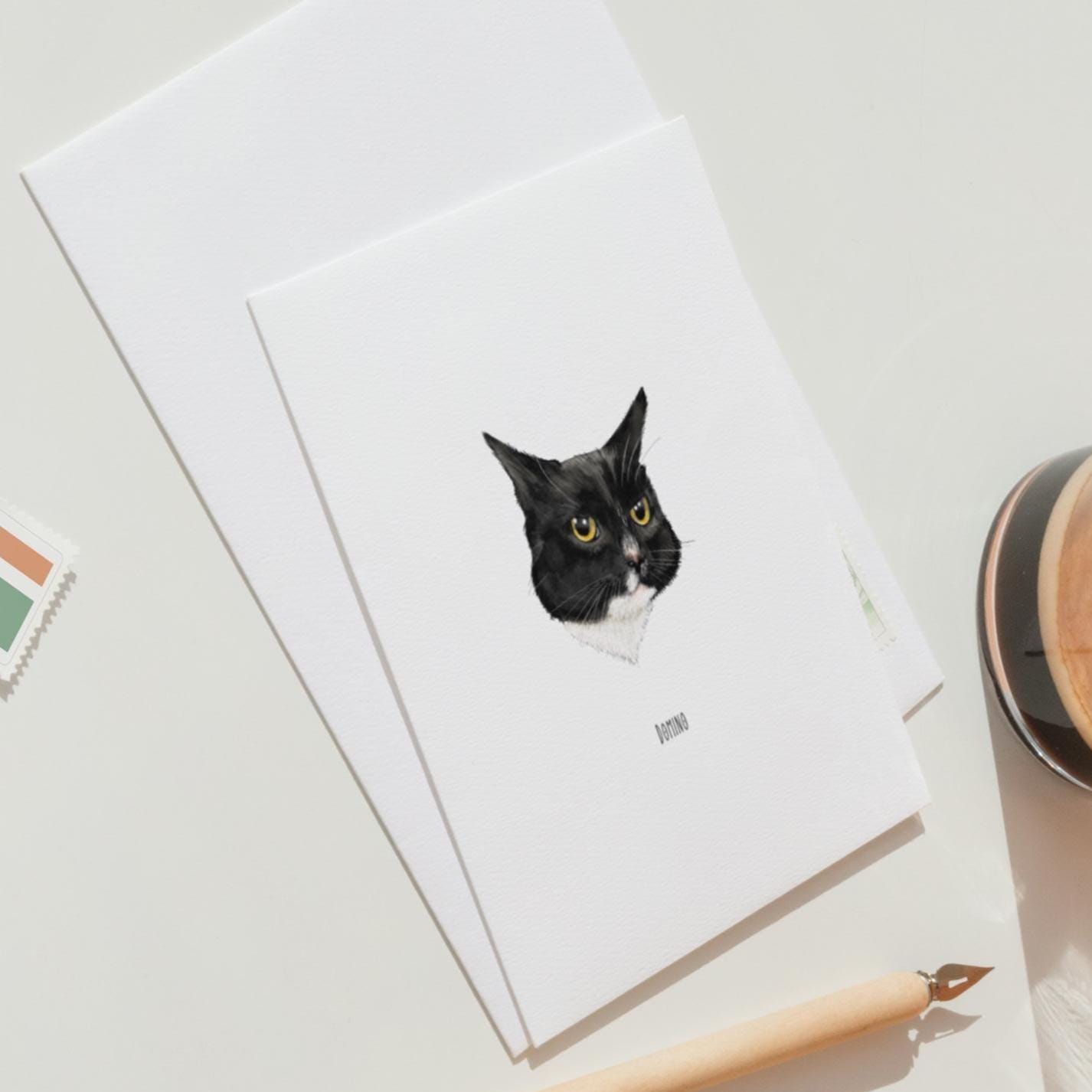 Mini pet portrait, Head study, Illustrative style, playful and modern